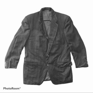 Vintage Ermenegildo Zegna Brown & Black Pinstripe Blazer Suit Coat